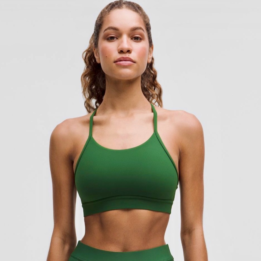 NWT Lululemon Flow Y Mid-Support Bra, Ivy Grove, Size 10